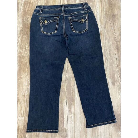 Lane Bryant Genius Fit Cropped Jeans Mid Rise Relaxed Women’s Sz 14 - Picture 4 of 6